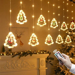 120-LED Christmas Curtain String Lights, USB or Battery