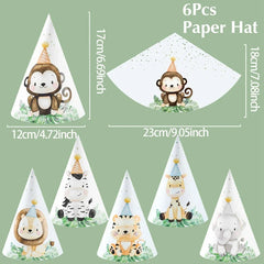 Jungle Safari Disposable Tableware Paper Plates Cups Animal 1st Wild One Birthday Party Decor kids Baby Shower Supplies Woodland