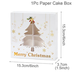Christmas Cookie Box Candy Packaging Box Merry Christmas Decoration For Home 2025 Navidad Noel Xmas Tree Ornament Decor New Year