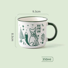 350 ml Christmas Ceramic Mug, Single or 3-Piece Set