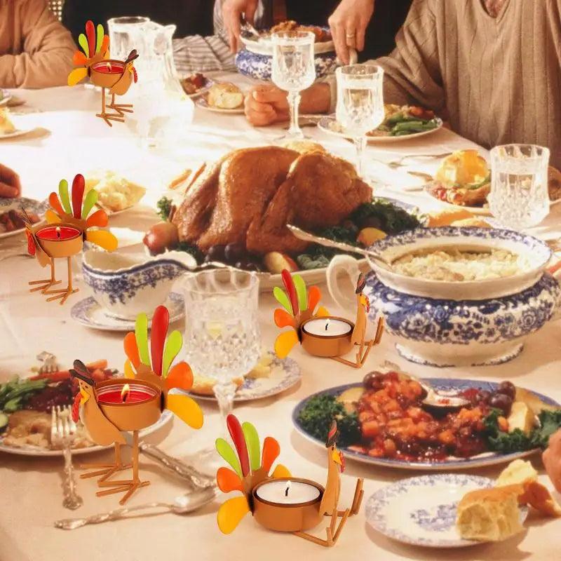 Turkey Tealight Candle Holders
