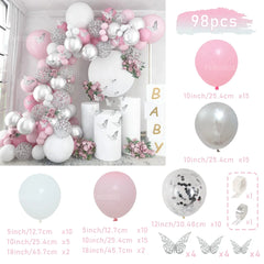 Purple Butterfly Balloons Garland Arch Kit Latex Ballon Birthday Party Decor Kids Adult Wedding Baloon Baby Shower Decor Ballon