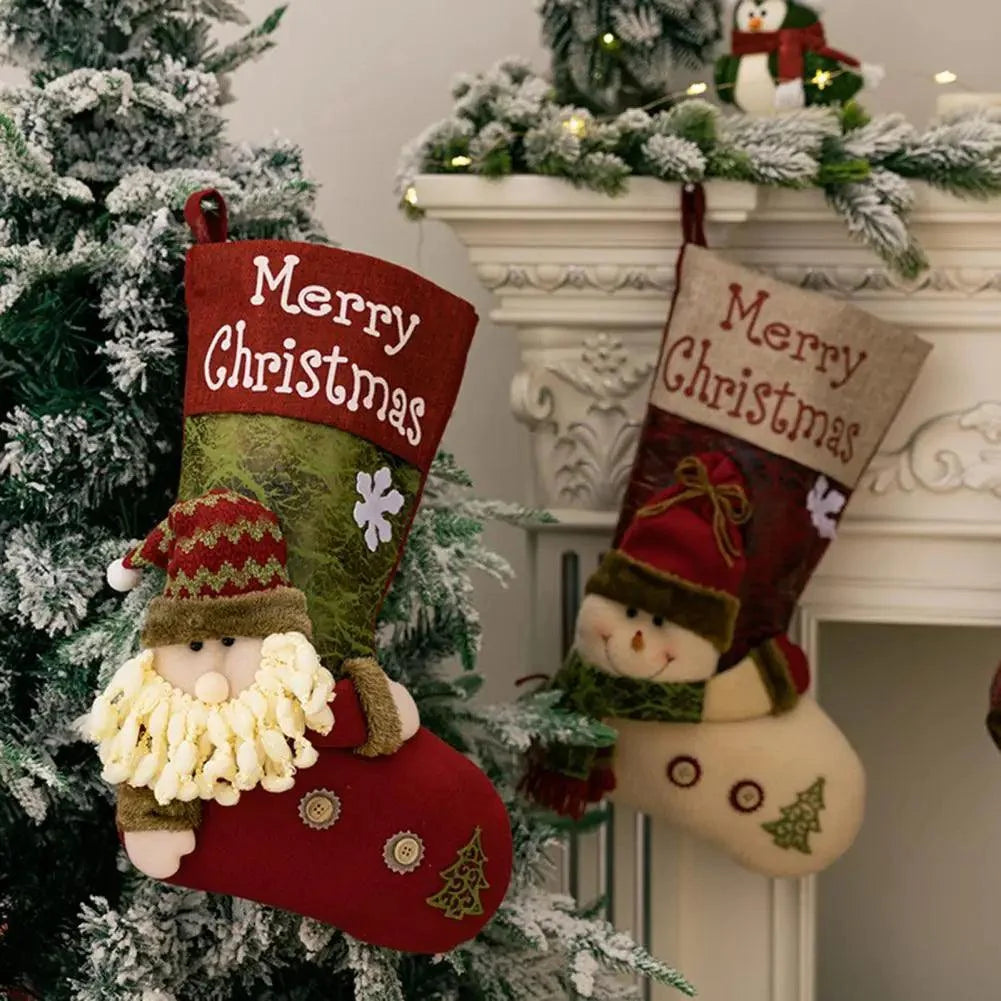 Santa, Snowman & Reindeer Christmas Stockings