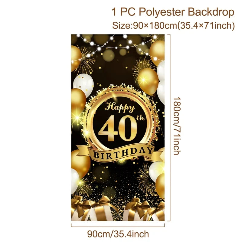 Happy Birthday Background 18 21 30 40 50 60 Birthday Party Decoration Birthday Banner Hanging Flag 30th Birthday Backdrop Decor