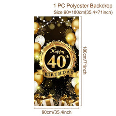 Happy Birthday Background 18 21 30 40 50 60 Birthday Party Decoration Birthday Banner Hanging Flag 30th Birthday Backdrop Decor