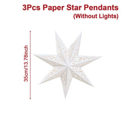 Christmas Paper Star Pendant Merry Christmas Decorations for Home 2025 Navidad Xmas Tree Hanging Lampshades Ornament New Year