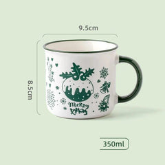 350 ml Christmas Ceramic Mug, Single or 3-Piece Set