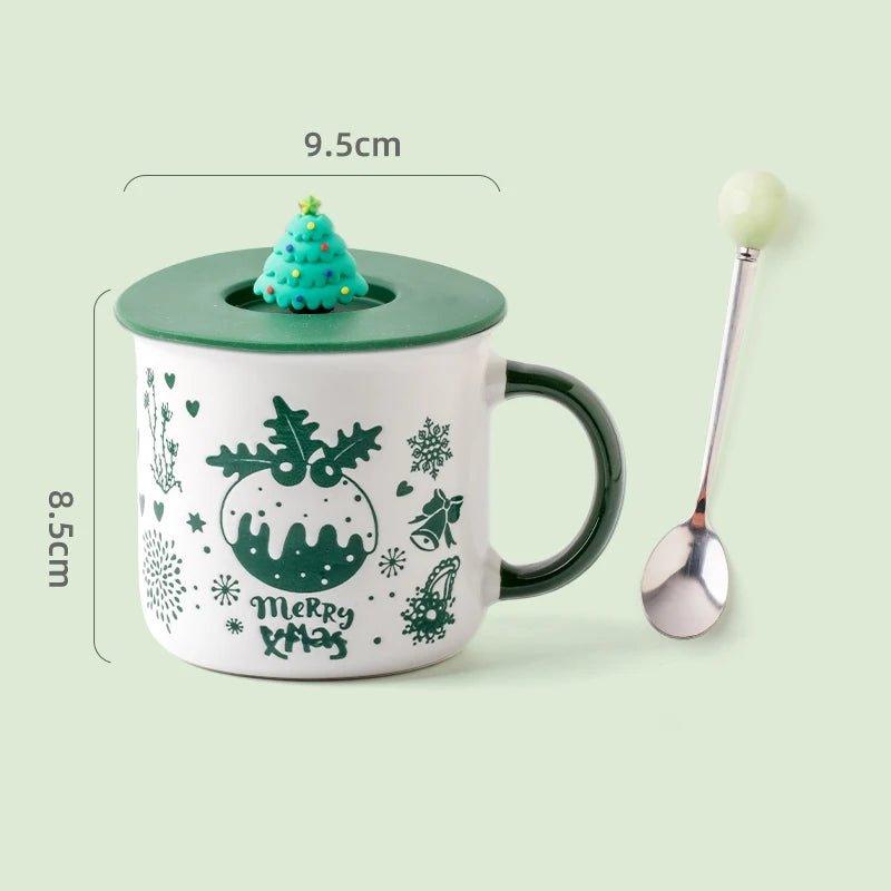 350 ml Christmas Ceramic Mug, Single or 3-Piece Set