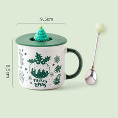 350 ml Christmas Ceramic Mug, Single or 3-Piece Set