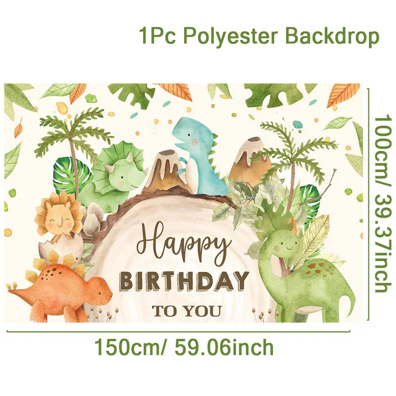 Dinosaur Party Backdrop Dinosaur Birthday Party Decorations Kids Boy Baby Shower Decor Jungle Safari Birthday Party Supplies