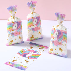 25/50/100pcs Unicorn Candy Packing Bags Gift Bag Unicorn Theme Birthday Party Decoration Kids Baby Shower Wedding Party Supplies