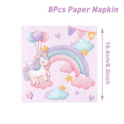 Unicorn Disposable Tableware Set Plates Cups Napkins Birthday Party Decoration Kids Boy Girl Wedding Birthday Party Supplies