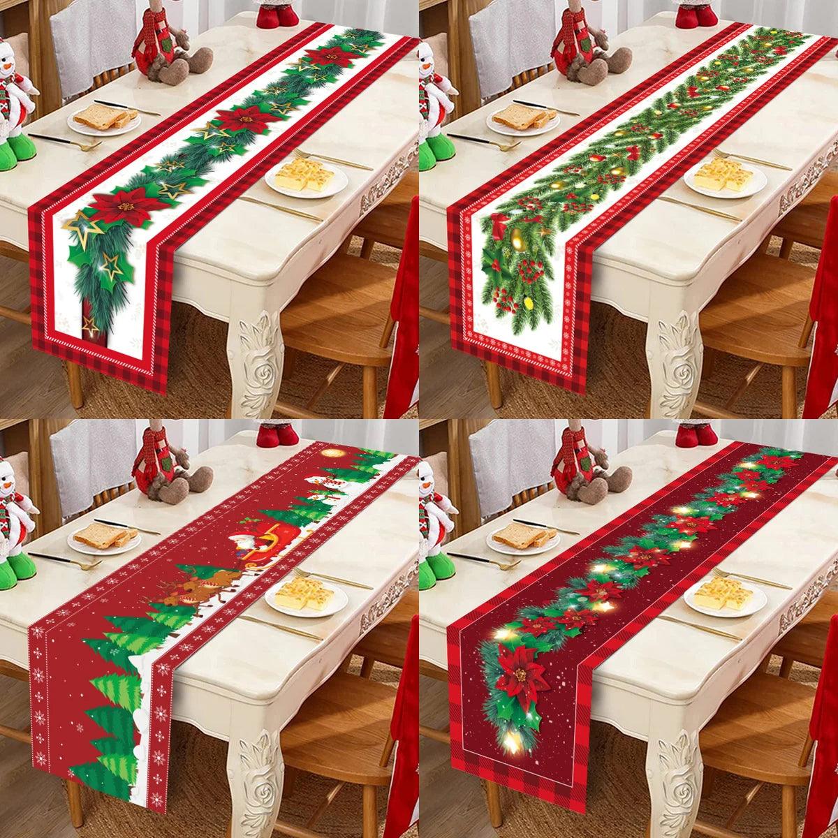 Christmas Decorative Table Runners, 12 Designs