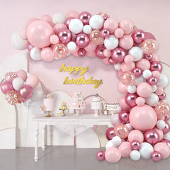 Pink Macaron Balloons Garland Arch Kit Birthday Party Decor Kids Wedding Birthday Party Supplies Baby Shower Decor Latex Ballon