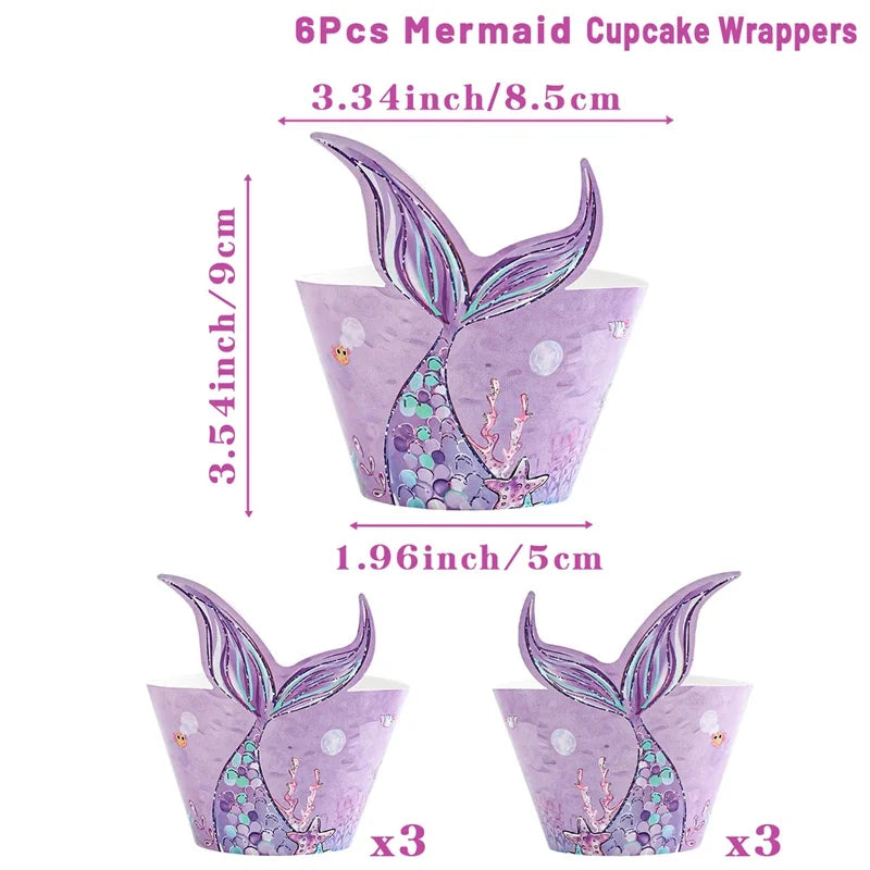 Mermaid Tail Cupcake Stand Under The Sea Little Mermaid Birthday Party Supplies Wedding Birthday Party Decor Kids Baby Shower