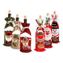 Christmas Wine Bottle Cover Merry Christmas Decorations For Home 2024 Christmas Ornament Xmas Navidad Natal Gifts New Year 2025