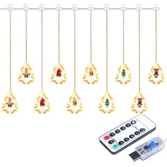120-LED Christmas Curtain String Lights, USB or Battery