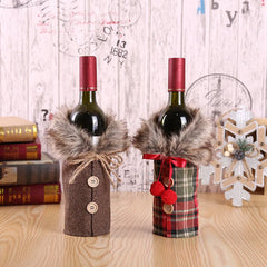 Christmas Wine Bottle Cover Merry Christmas Decorations For Home 2024 Christmas Ornament Xmas Navidad Natal Gifts New Year 2025