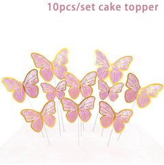 Purple Butterfly Disposable Tableware Napkin Butterfly Birthday Party Decor Girl Baby Shower Baptism Gender Reveal Supplies