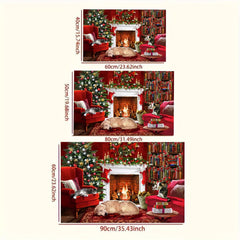 VIKAMA Christmas carpet soft doormat Christmas tree romantic floor mat living room carpet Rug For Bedroom Welcome Mat Outdoor