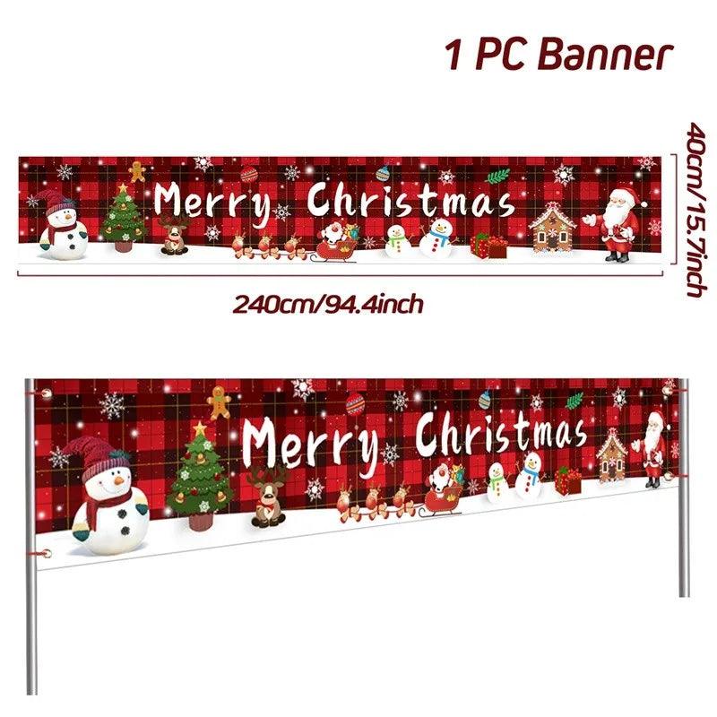 Merry Christmas Outdoor Banners, 44 Designs