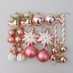 Christmas Ball, Candy Cane and Pinecone Ornament Set