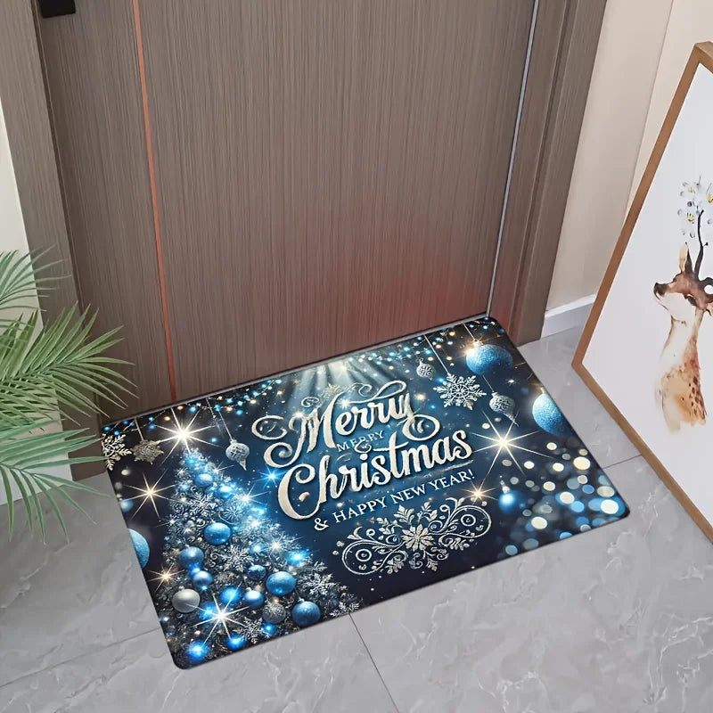 VIKAMA Christmas carpet soft doormat Christmas tree romantic floor mat living room carpet Rug For Bedroom Welcome Mat Outdoor