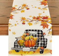 Autumn Thanksgiving Table Runners, 72 to 108 in