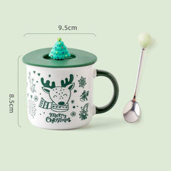 350 ml Christmas Ceramic Mug, Single or 3-Piece Set