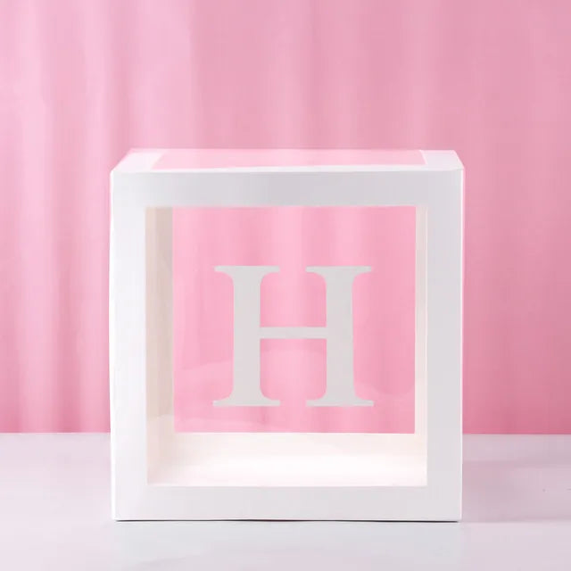 First Birthday Balloon Boxes For Party Decorations 1st Birthday Balloon Blocks Decor with ONE Letter Boy Girl Baby Shower Decor