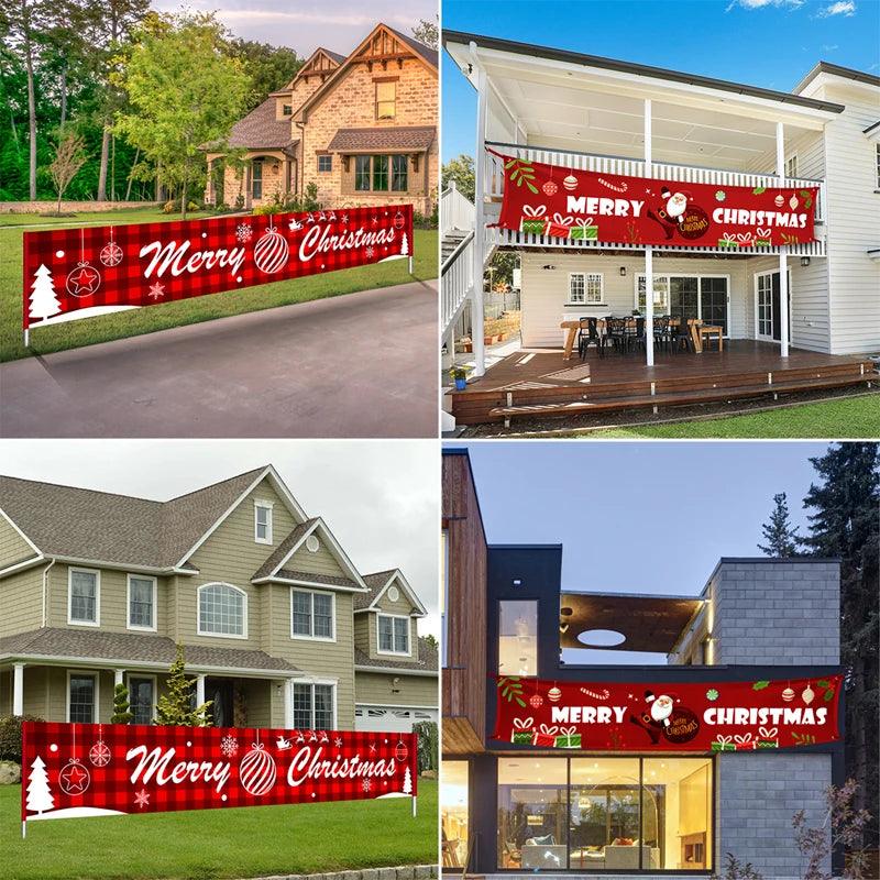 Merry Christmas Outdoor Banners, 44 Designs