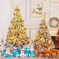 Snow-Flocked White Cedar Christmas Tree
