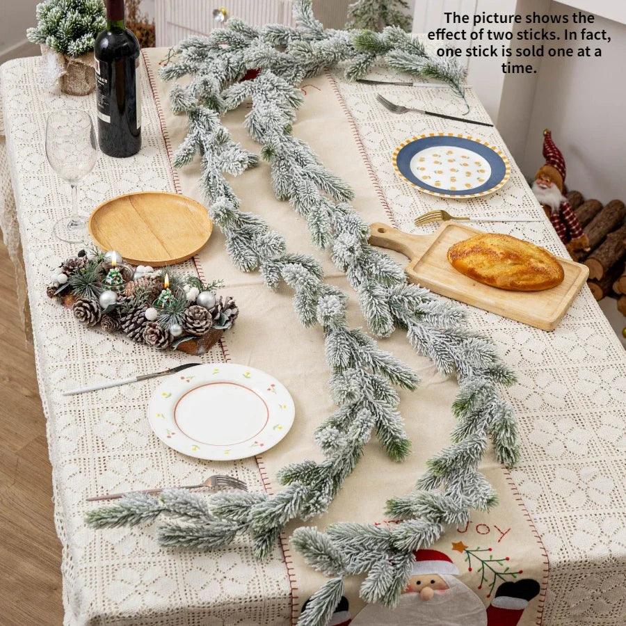 Christmas Pine Vine Garland with LED Decor