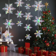 Glitter 3D Snowflake Christmas Ornament