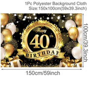 Happy Birthday Background 18 21 30 40 50 60 Birthday Party Decoration Birthday Banner Hanging Flag 30th Birthday Backdrop Decor