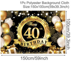 Happy Birthday Background 18 21 30 40 50 60 Birthday Party Decoration Birthday Banner Hanging Flag 30th Birthday Backdrop Decor