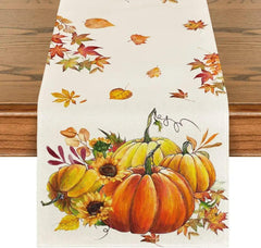 Autumn Thanksgiving Table Runners, 72 to 108 in