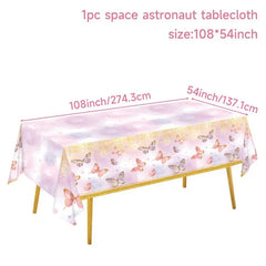 Purple Butterfly Disposable Tableware Napkin Butterfly Birthday Party Decor Girl Baby Shower Baptism Gender Reveal Supplies