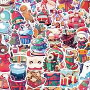 10/30/50pcs Kawaii Cartoon Christmas Art Aesthetic Stickers Pack for Kids Toy Diary Laptop Scrapbook Decoration Graffiti Sticker