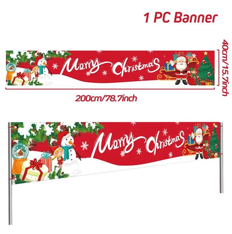 Merry Christmas Outdoor Banners, 44 Designs