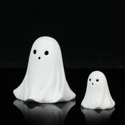 2 Pcs Halloween Decor Indoor-Ghost in Abs Resin Cloche-Cute Ghost for HomeTabletop Party Decor  Holiday Decorations outdoor