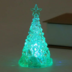4.1 in LED Crystal Christmas Tree Night Light
