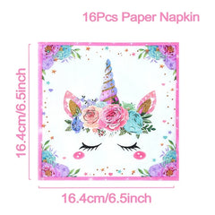 Rainbow Unicorn PE Tablecloth Happy Unicorn Theme Birthday Party Decorations Kids Favors Table Cover Girls Baby Shower Supplies