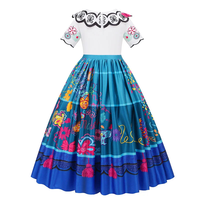 Girls Mirabel Encanto Cosplay Dress