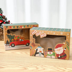 Christmas Candy Box Dessert box Cake Box Window Cookie Box Gingerbread Box Merry Christmas decoration for home 2024 Navidad