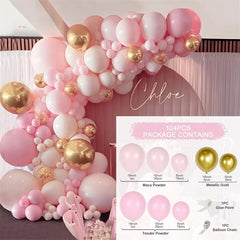 Pink Gold Balloon Garland Arch Kit Birthday Party Decor Kids Girl Wedding Birthday Party Baloon Supplies Baby Shower Latex Balon