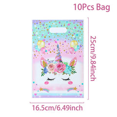 Rainbow Unicorn PE Tablecloth Happy Unicorn Theme Birthday Party Decorations Kids Favors Table Cover Girls Baby Shower Supplies