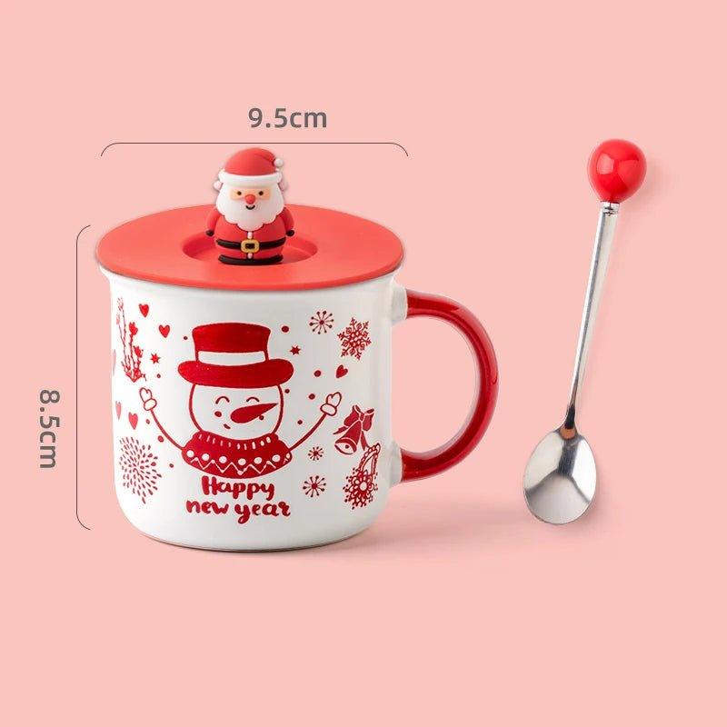 350 ml Christmas Ceramic Mug, Single or 3-Piece Set