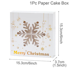 Christmas Cookie Box Candy Packaging Box Merry Christmas Decoration For Home 2025 Navidad Noel Xmas Tree Ornament Decor New Year