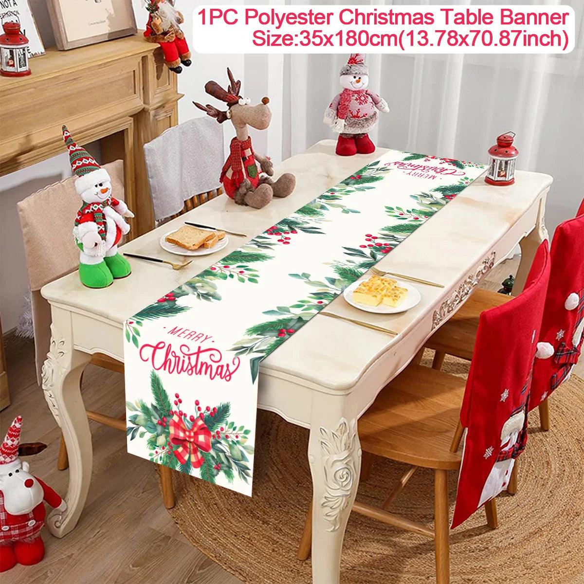 Christmas Decorative Table Runners, 12 Designs